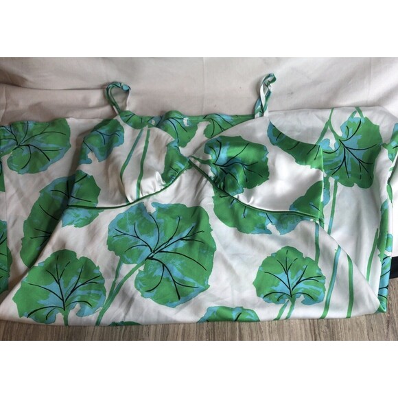 Women's Geranium Leaf Short Satin Slip Dress - DVF Diane Von Furstenberg XS NEW - Picture 5 of 8